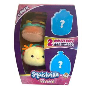 Squishmallows Squishville Scrumptious Squad 2-Inch Mini Plush‎ 4-Pack Set Taco